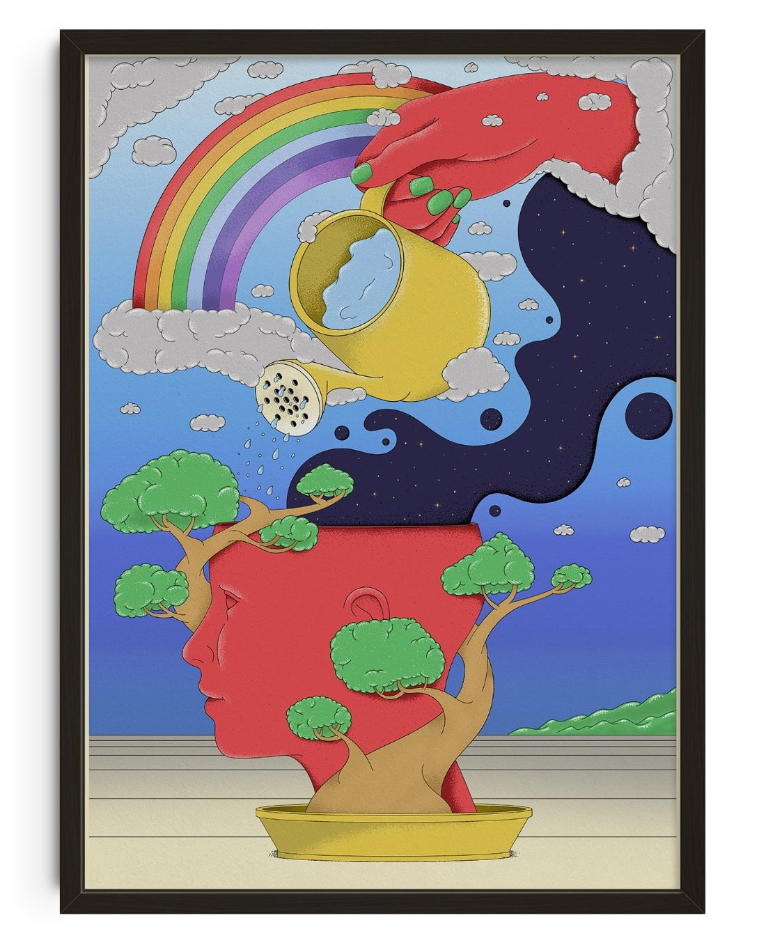 Grow Through It contemporary wall art print by Pointless Illustrations / James Lacey - sold by DROOL