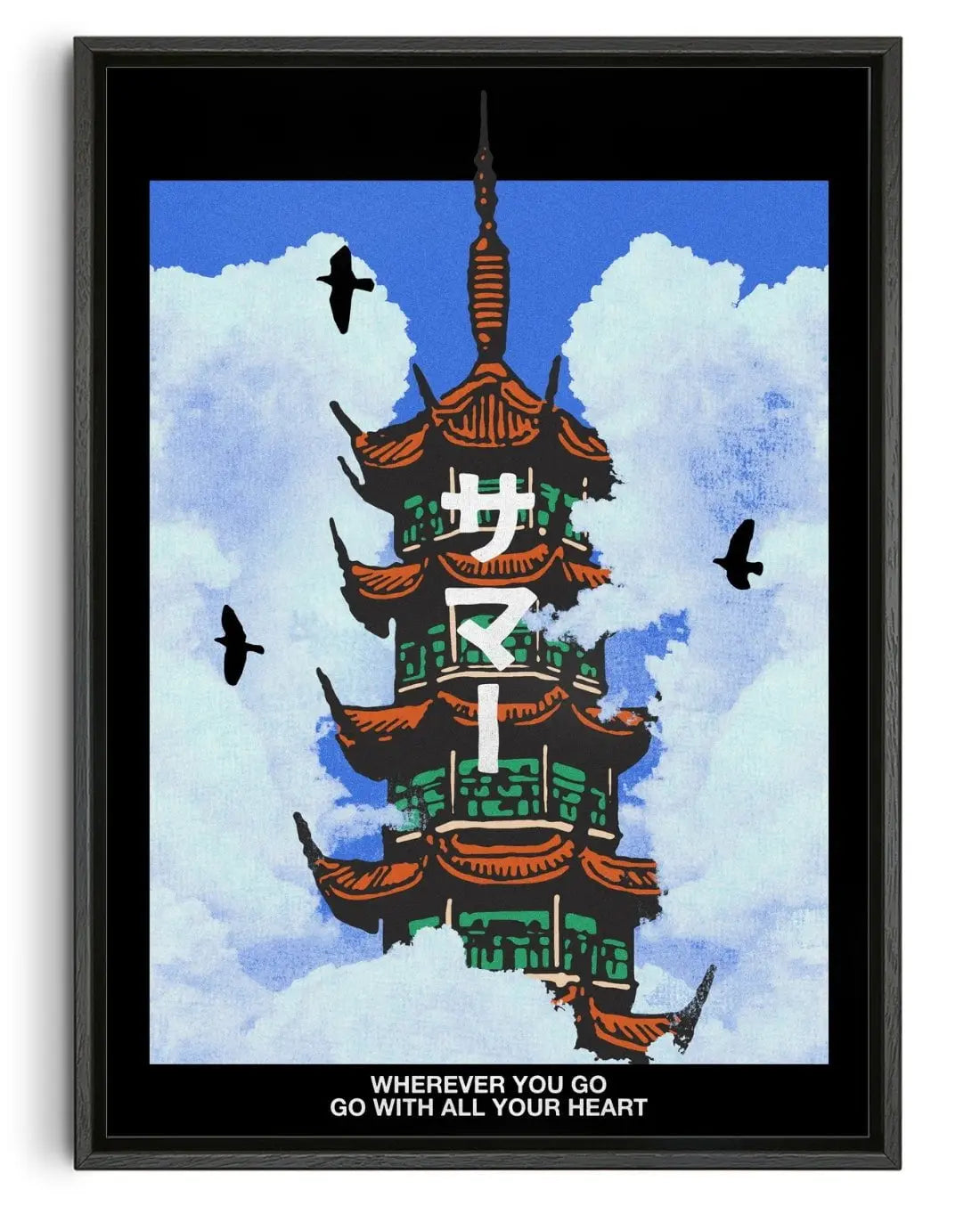 Go with all your heart contemporary wall art print by Othman Zougam - sold by DROOL