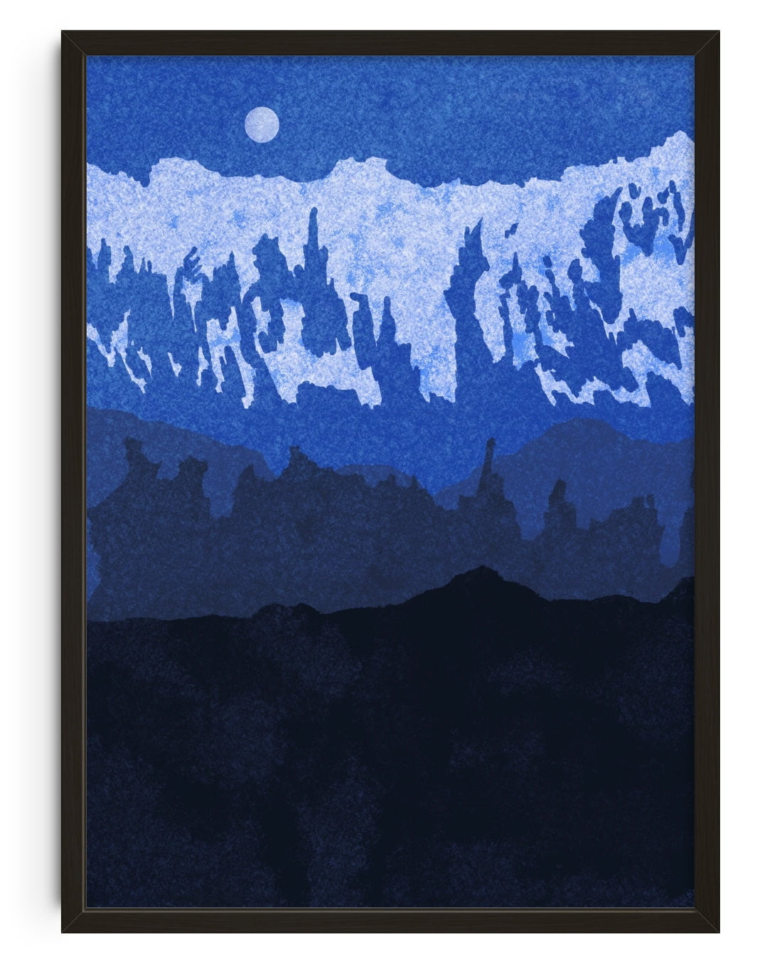 Fagurhólsm (triptych 2) contemporary wall art print by Lily Kong - sold by DROOL