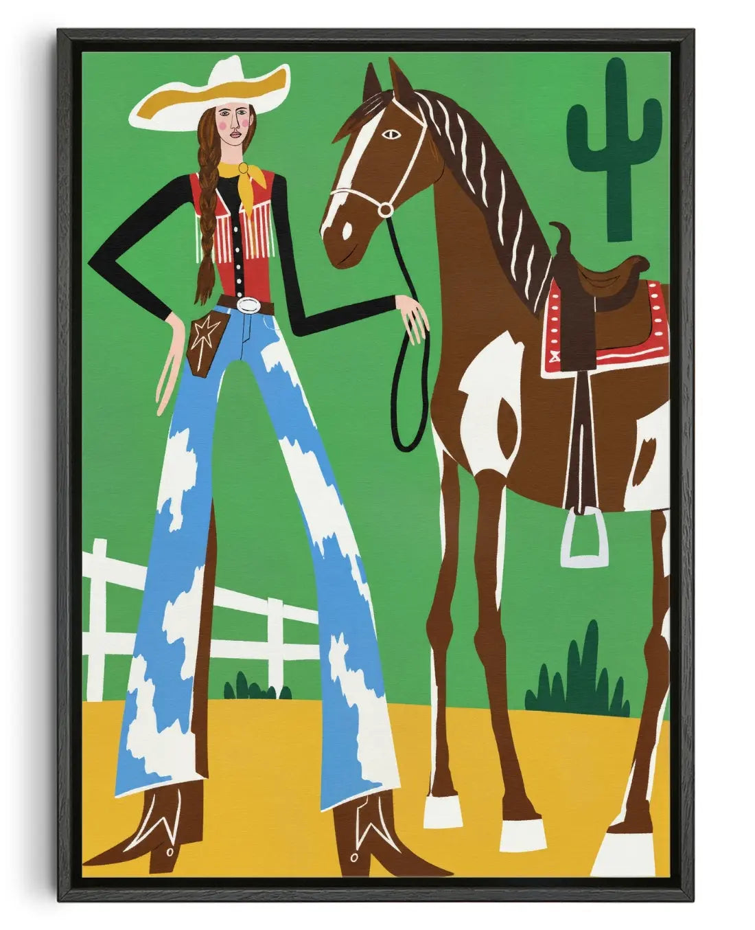 Saddle Up contemporary canvas print by Xela - sold by DROOL