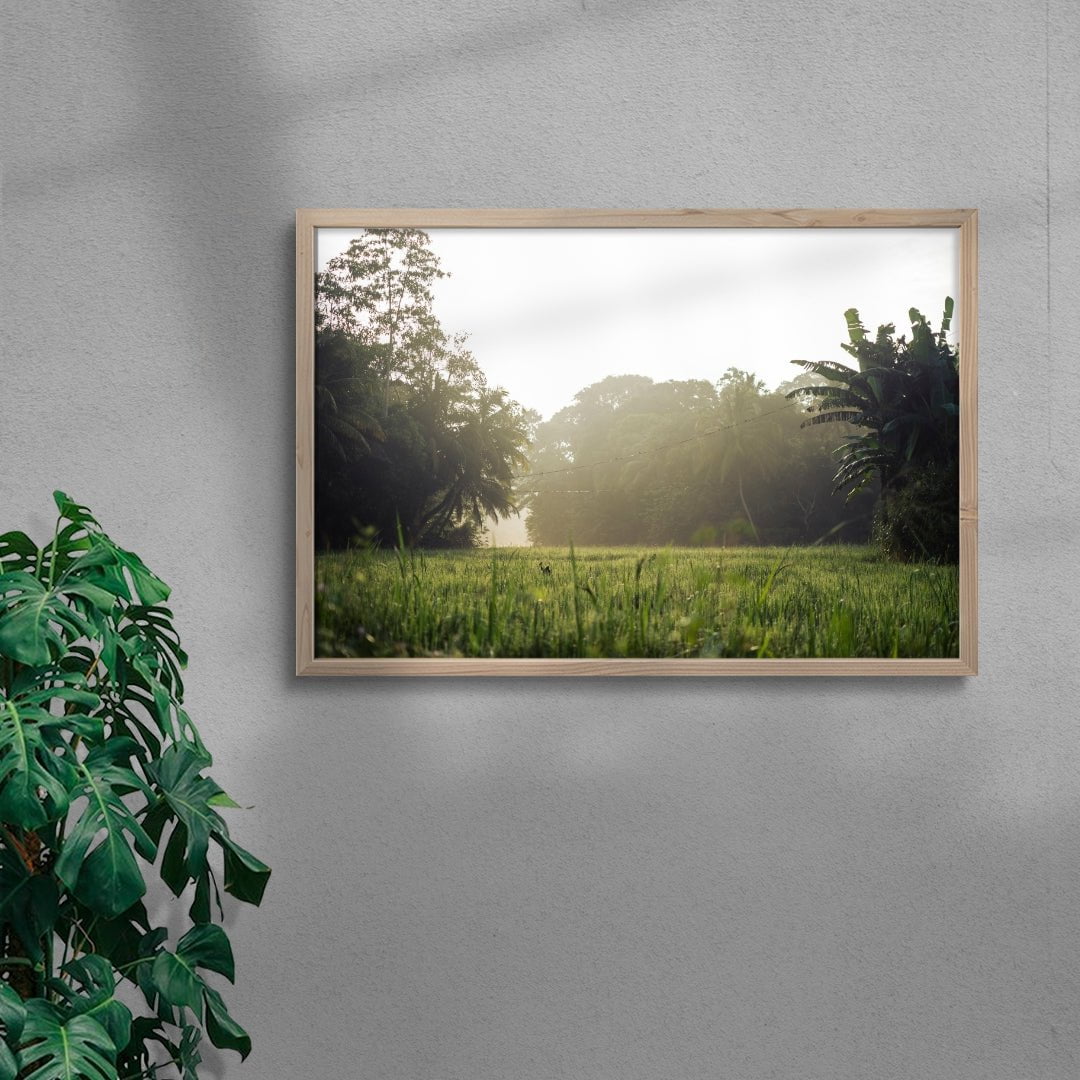 12x18" (30x45cm) Morning in countryside contemporary wall art print by la_malinde - sold by DROOL