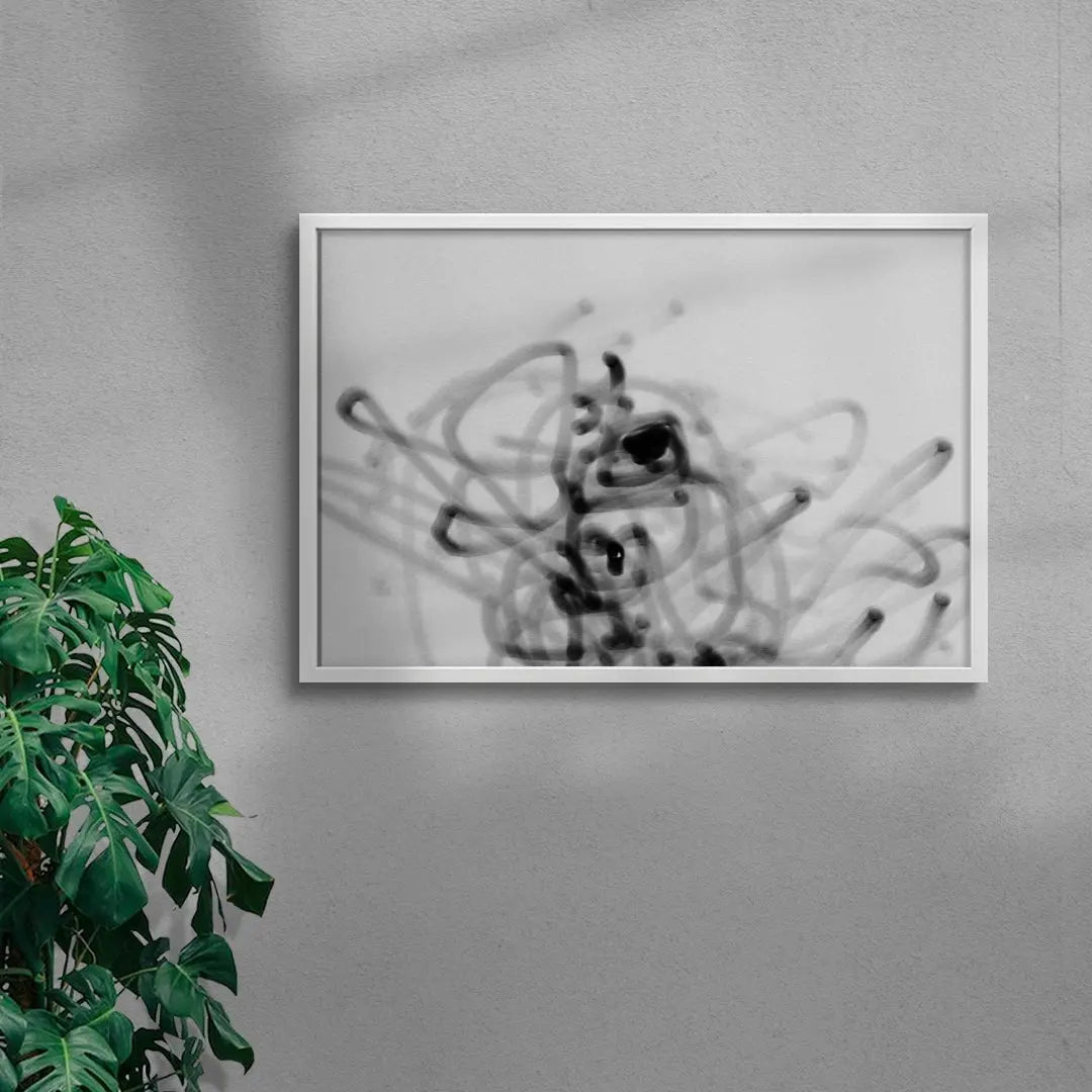 Squiggles contemporary wall art print by Omar Belattar - sold by DROOL