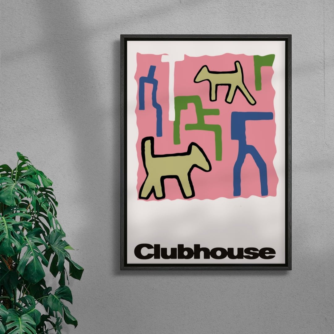 Clubhouse (2) contemporary wall art print by Will Da Costa - sold by DROOL