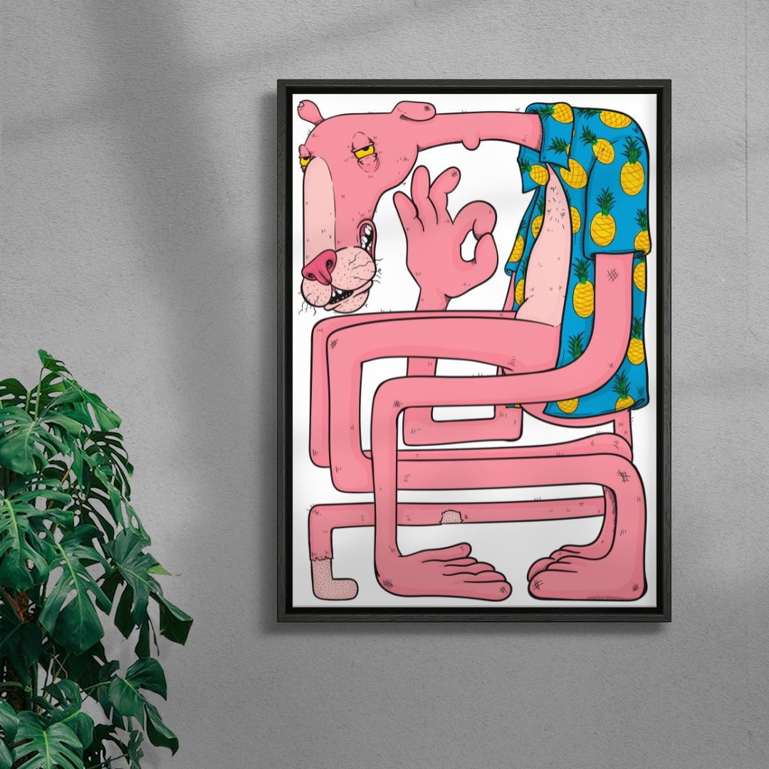 Feelin Fine contemporary wall art print by Mellor - sold by DROOL