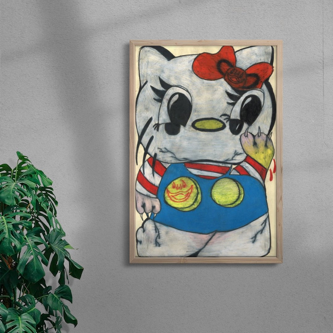 Hello kitty contemporary wall art print by Austin Ansbro - sold by DROOL