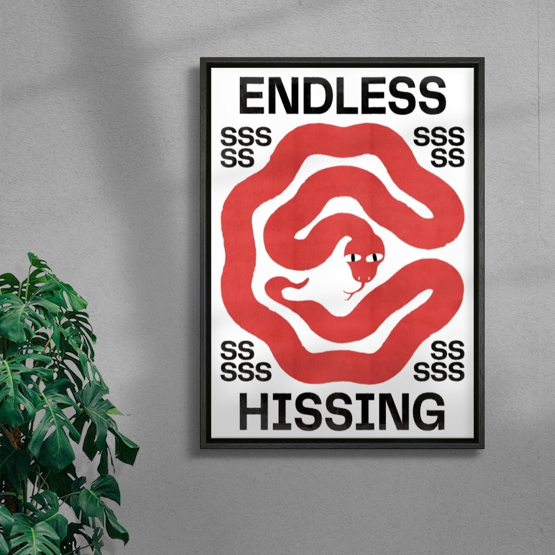 Endless Hissing contemporary wall art print by Alexander Khabbazi - sold by DROOL