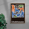 Clubhouse contemporary wall art print by Will Da Costa - sold by DROOL