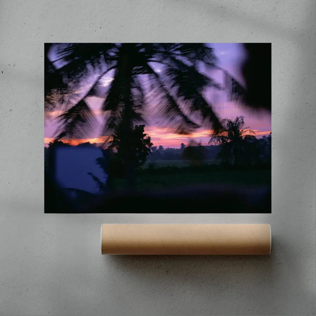 Palm Twilight contemporary wall art print by Tatjana Titimova - sold by DROOL