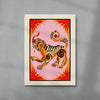 Tigress contemporary wall art print by Kwonny - sold by DROOL