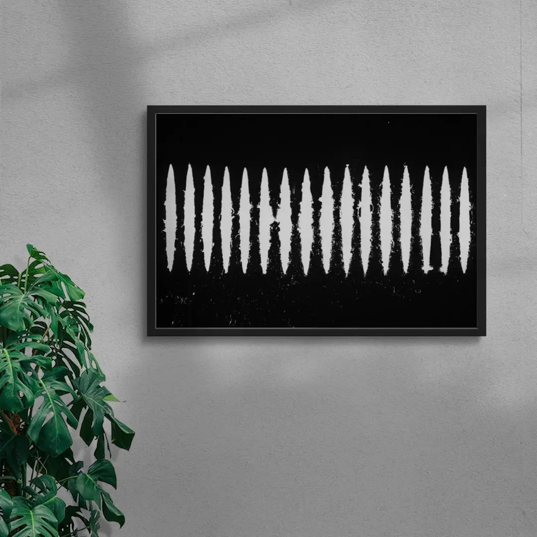 White On Black contemporary wall art print by Omar Belattar - sold by DROOL