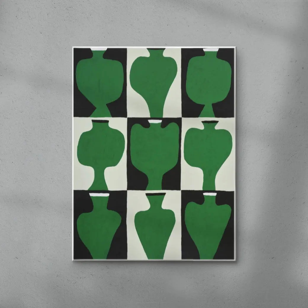 Vases x9 contemporary wall art print by Colby Edwards - sold by DROOL