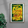 Big Cat contemporary wall art print by Kwonny - sold by DROOL