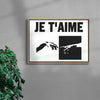 Je t’aime contemporary wall art print by Utsav Verma - sold by DROOL