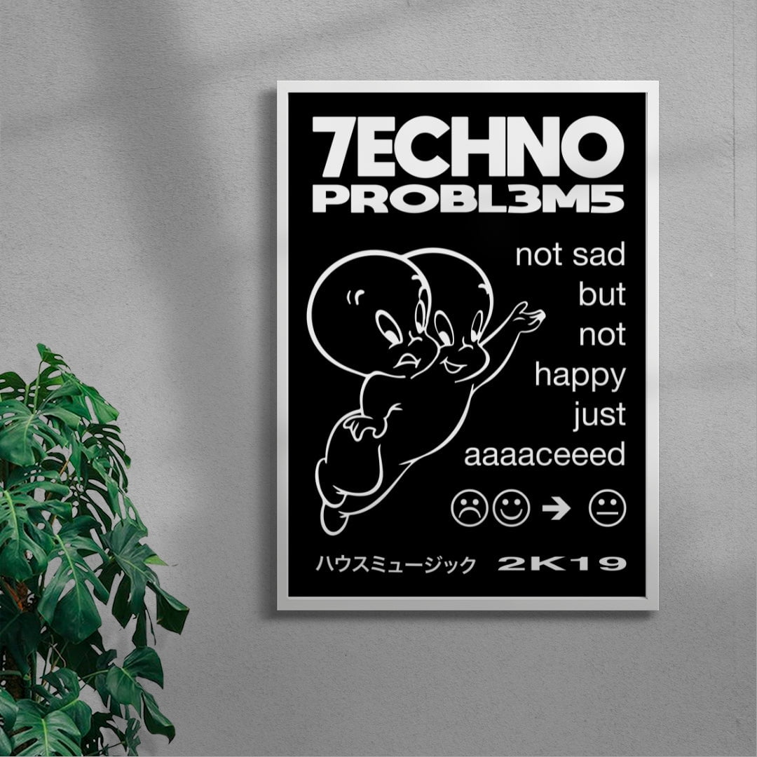 TECHNO PROBLEMS contemporary wall art print by Ignorance1 - sold by DROOL