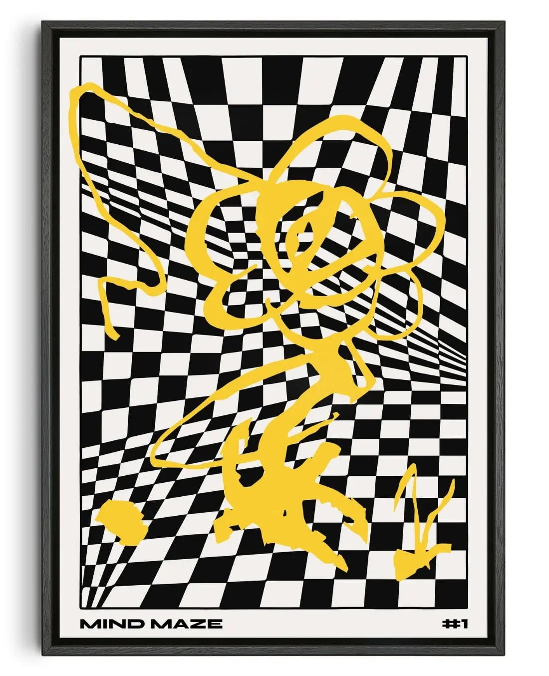 Mind Maze #1 contemporary wall art print by Lou Wang - sold by DROOL