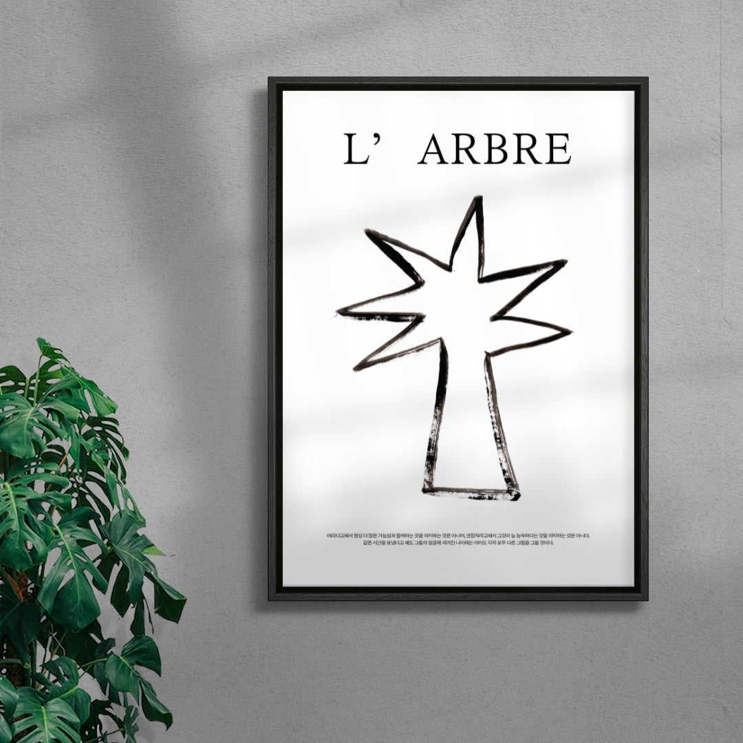 L'ARBRE contemporary wall art print by mareykrap - sold by DROOL