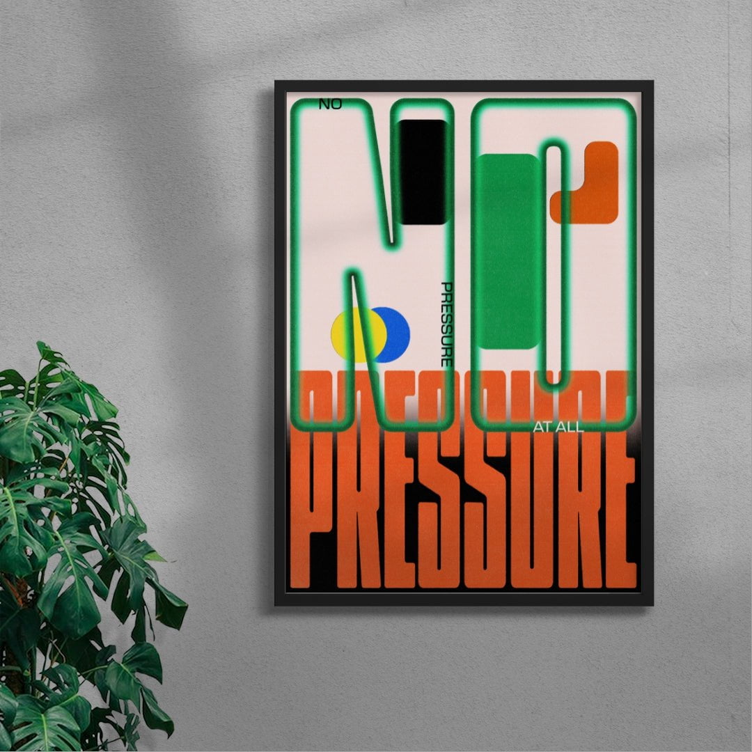 No Pressure contemporary wall art print by Sheyi Adebayo - sold by DROOL