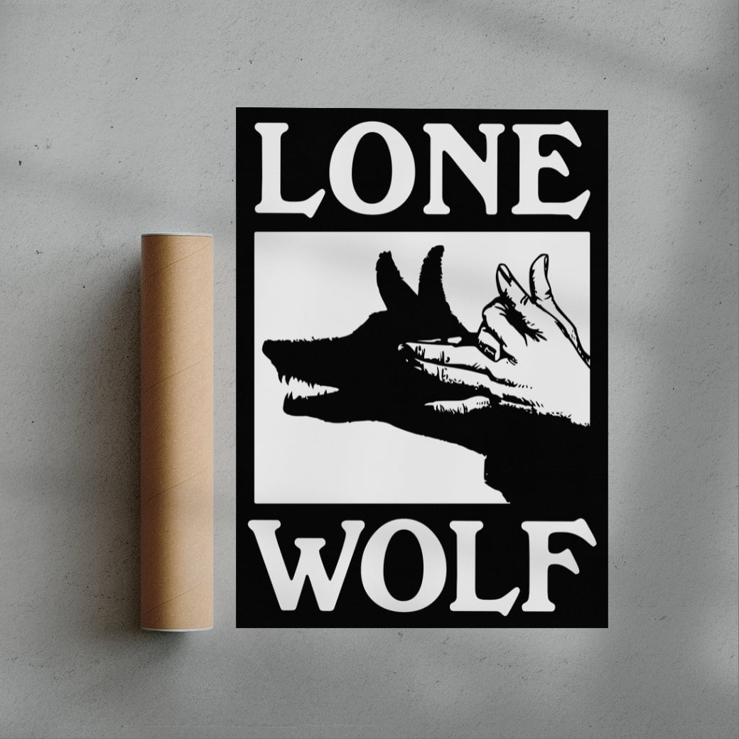 Lone Wolf contemporary wall art print by Utsav Verma - sold by DROOL