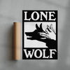 Lone Wolf contemporary wall art print by Utsav Verma - sold by DROOL