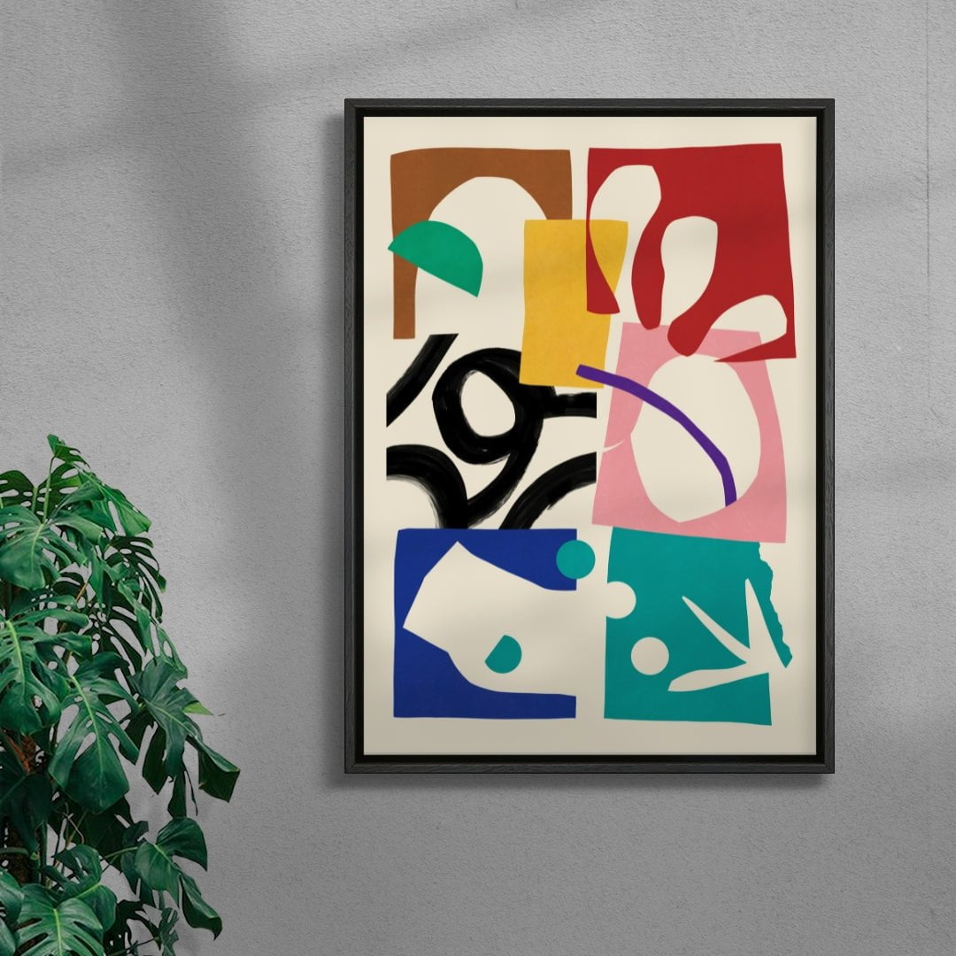 Paper Garden contemporary wall art print by Stell Paper - sold by DROOL