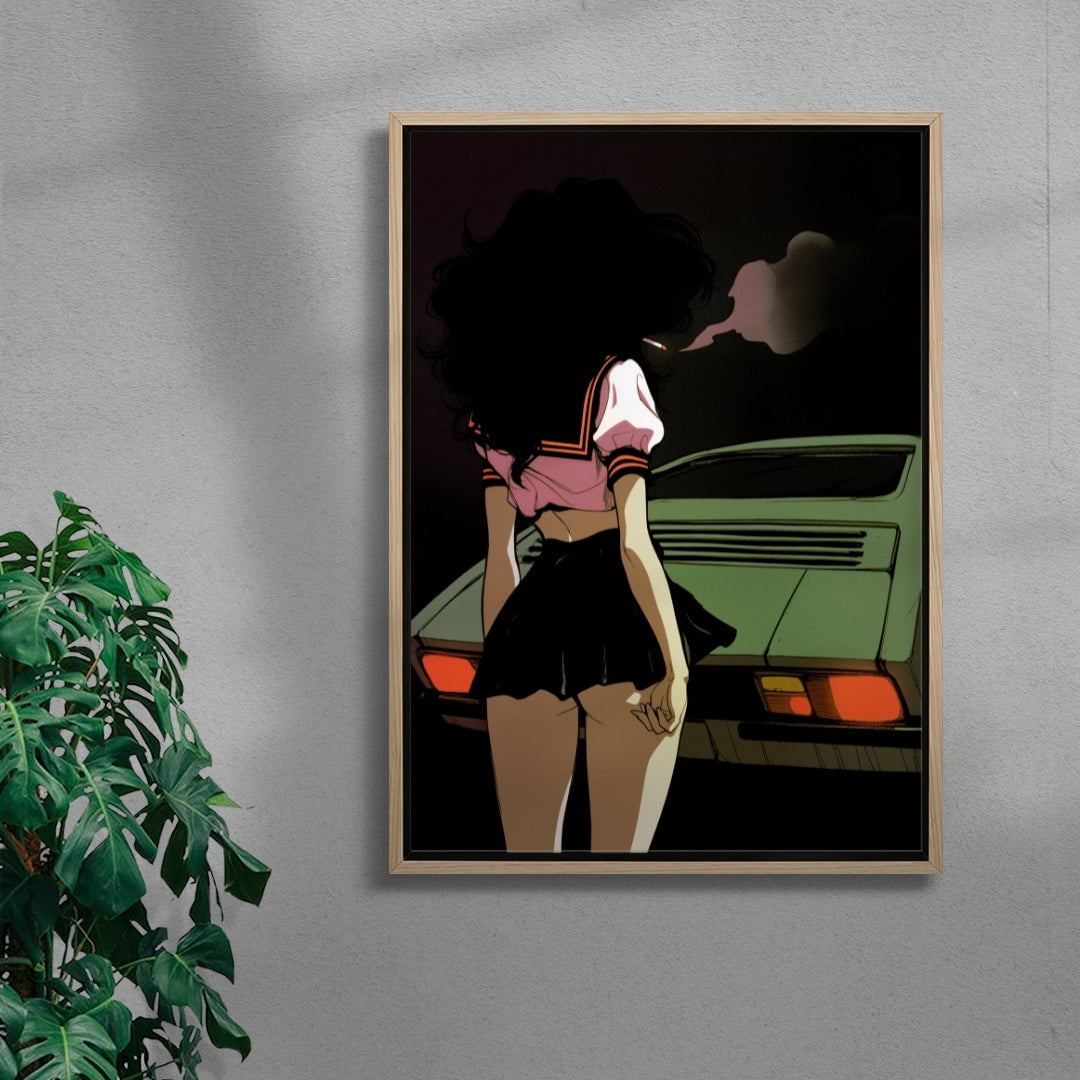 Drift Noir contemporary wall art print by dolorsilentium - sold by DROOL