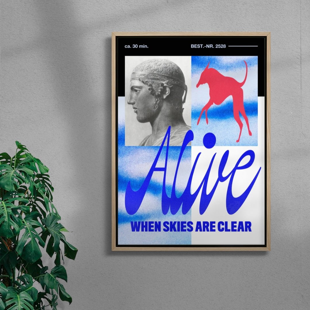 Alive contemporary wall art print by Morgan Hislop - sold by DROOL