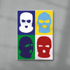 Balaclava contemporary wall art print by Max Blackmore - sold by DROOL