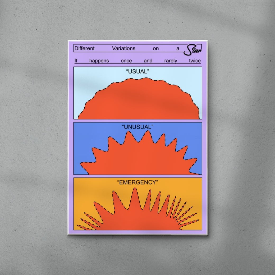 VARIATIONS ON A STAR contemporary wall art print by Ricardo Schultz Ferraro - sold by DROOL