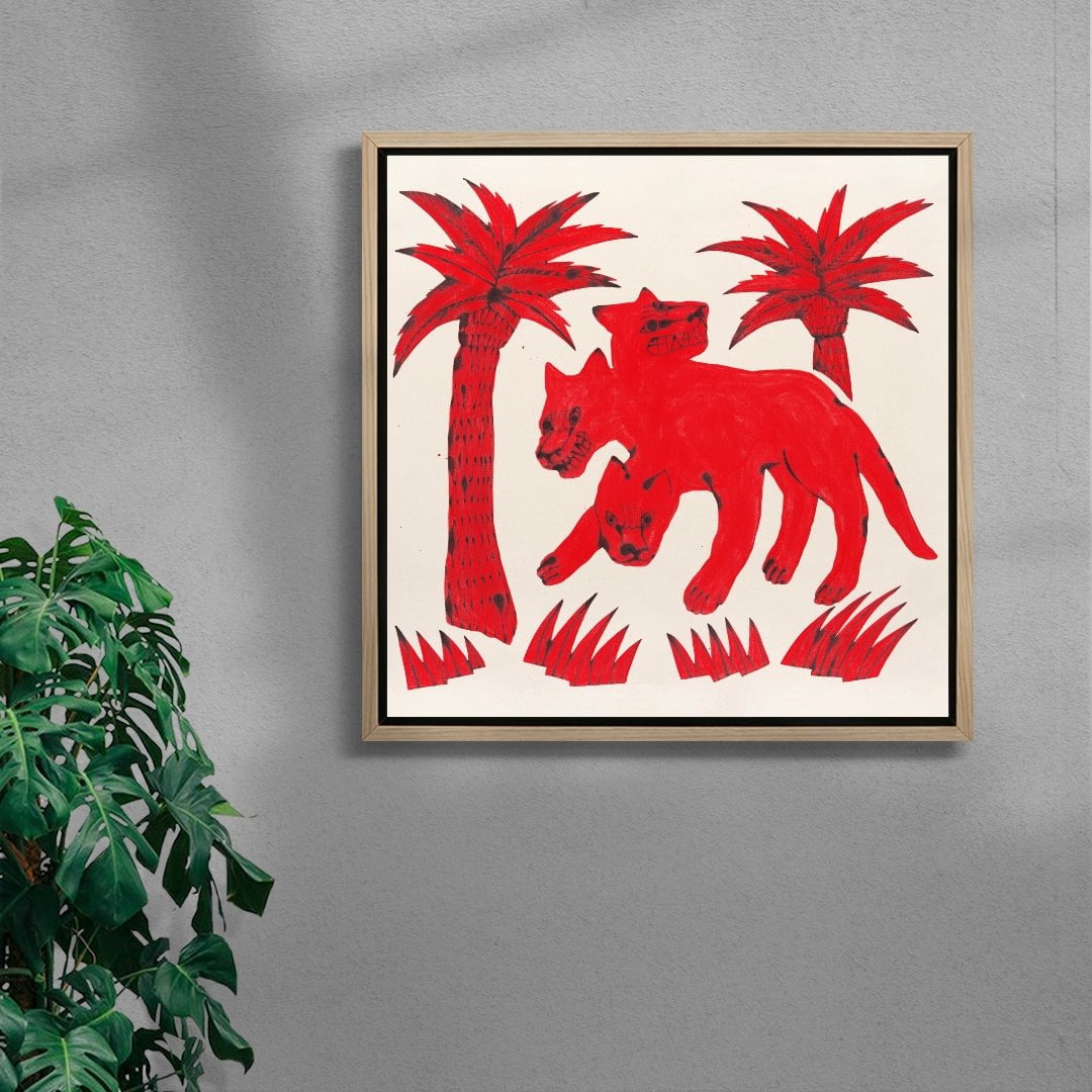 Cerberus contemporary wall art print by Kwonny - sold by DROOL