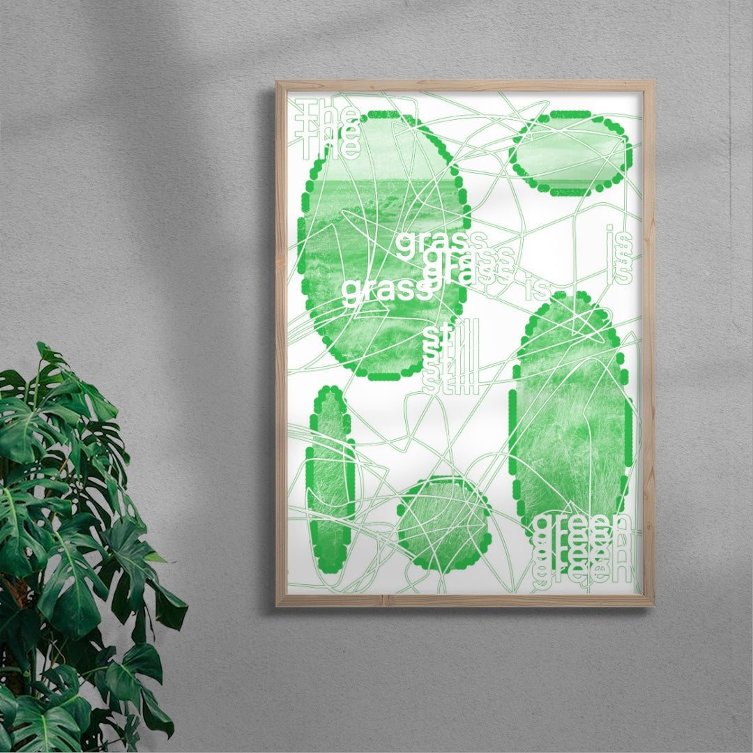 The Grass is Still Green contemporary wall art print by cloud.cb - sold by DROOL