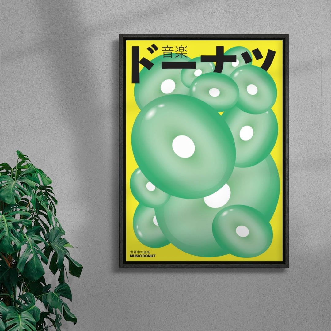 Music Donut contemporary wall art print by Maxim Dosca - sold by DROOL