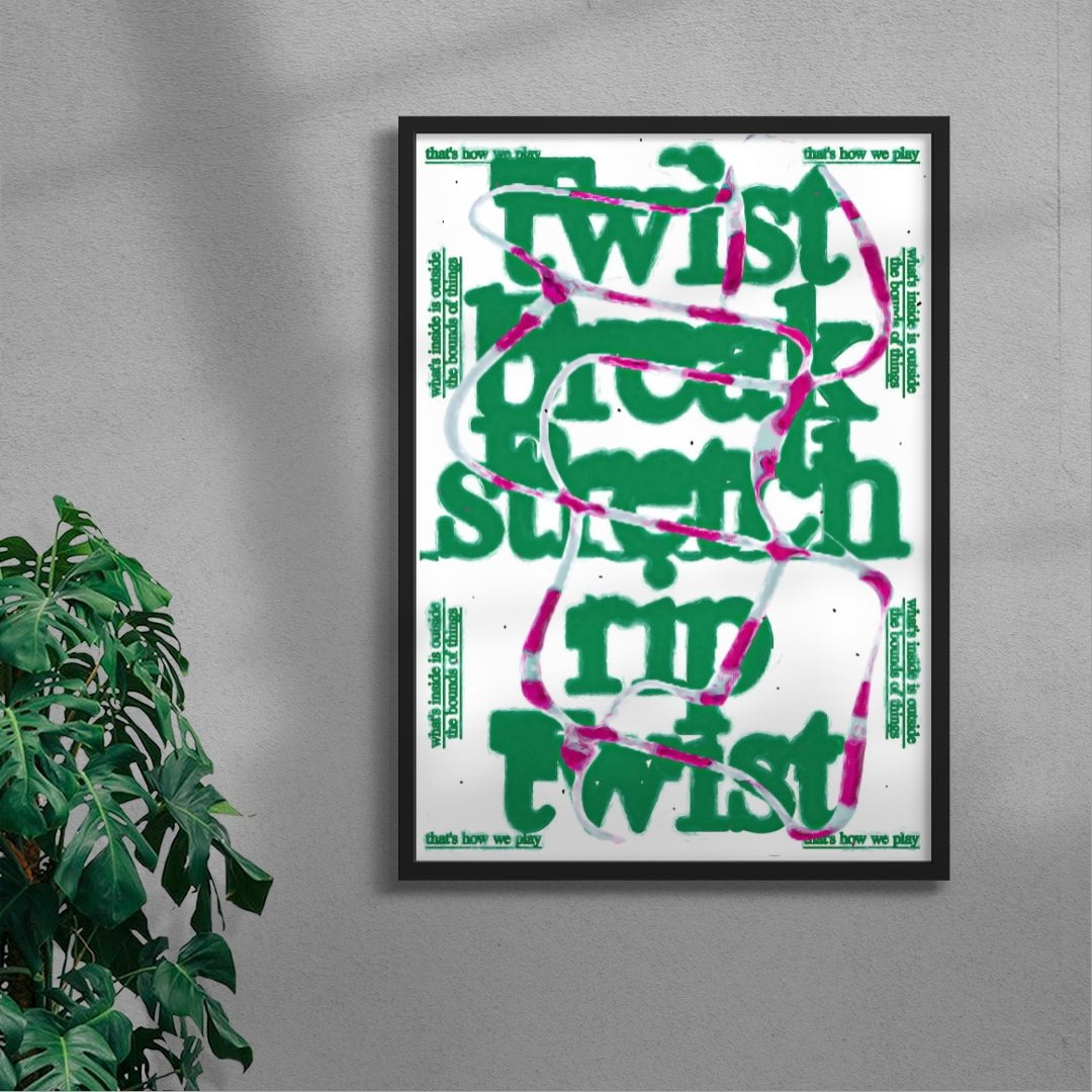 Twist_turn contemporary wall art print by Jorge Santos - sold by DROOL