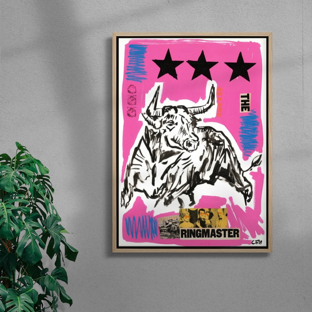 The Ringmaster contemporary wall art print by Caitlin Flood-Molyneux - sold by DROOL