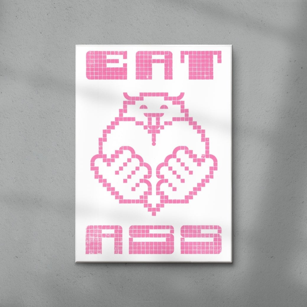 Eat Ass contemporary wall art print by Eric Schwarz - sold by DROOL