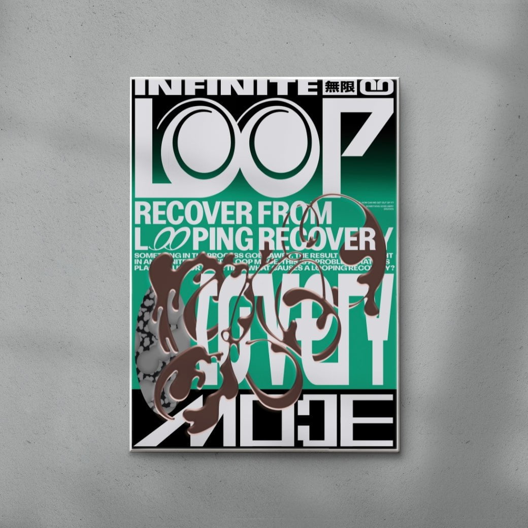 Looping Recovery I contemporary canvas art print by Hui Hwang - sold by DROOL