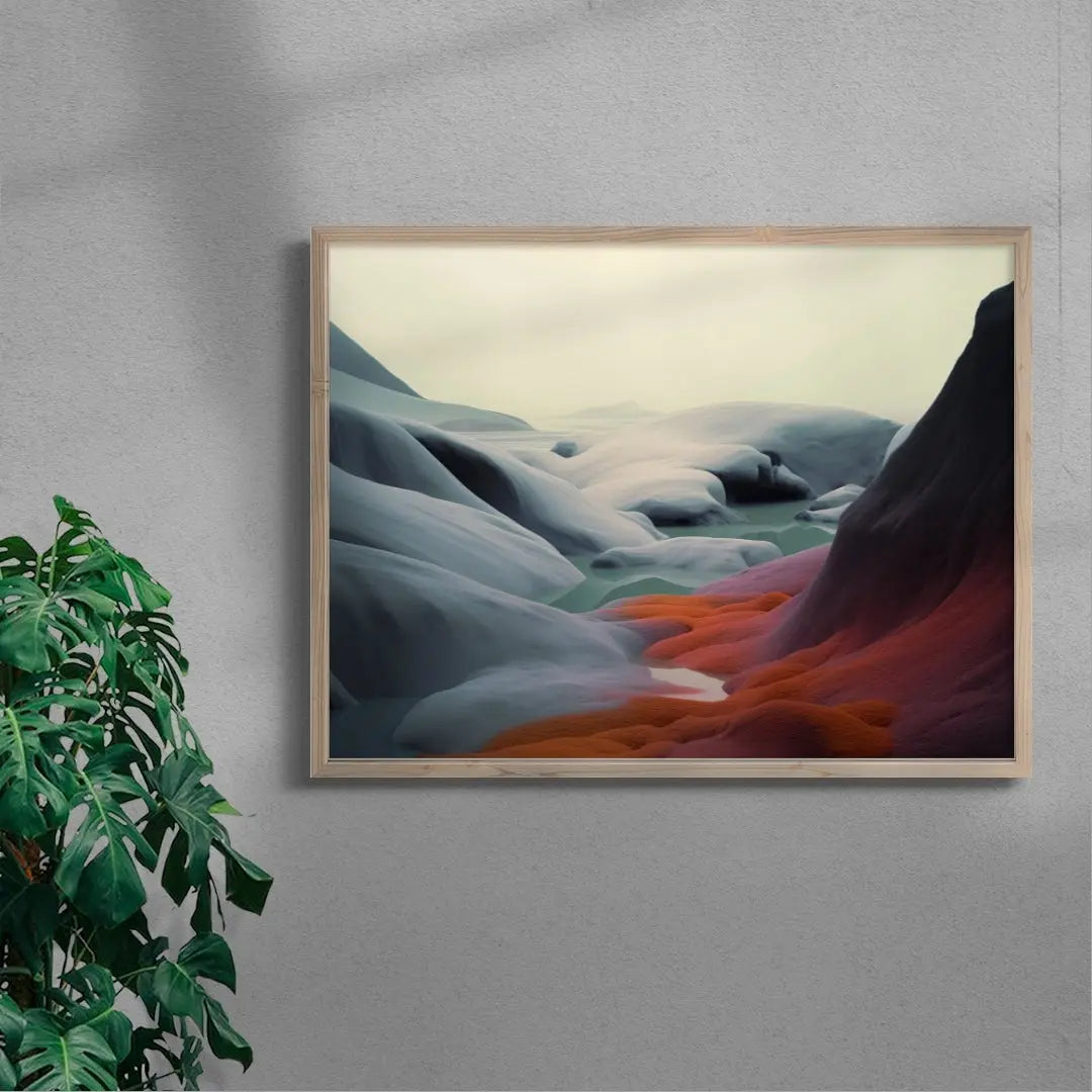 Chrome Dunes contemporary wall art print by Lela Amparo - sold by DROOL