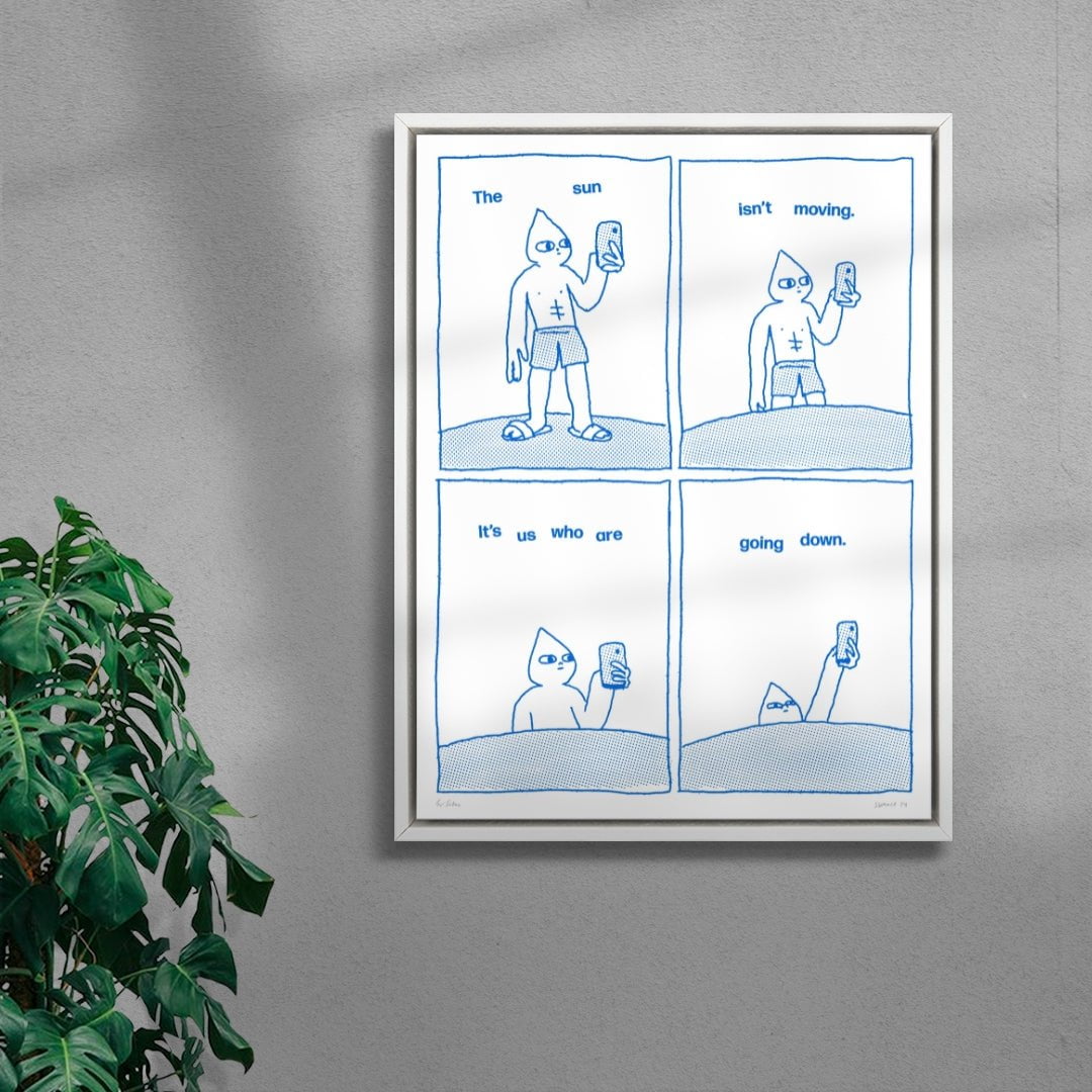 Going Down contemporary wall art print by Eric Schwarz - sold by DROOL