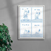 Going Down contemporary wall art print by Eric Schwarz - sold by DROOL