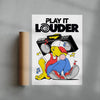 Play It Louder! contemporary wall art print by Pointless Illustrations / James Lacey - sold by DROOL