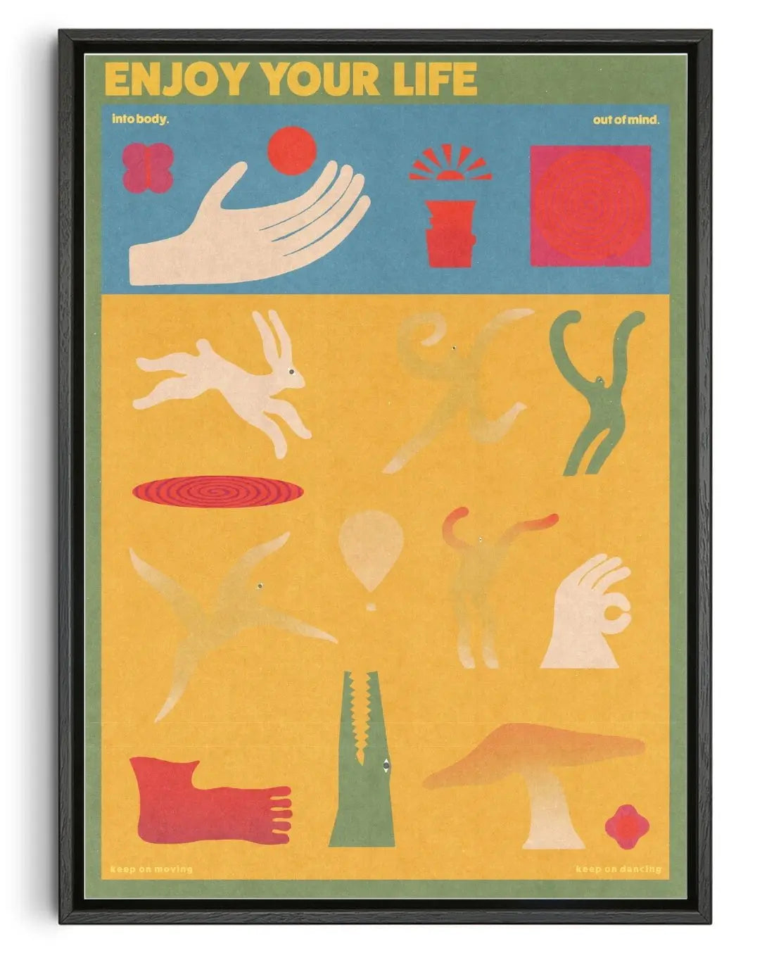 Enjoy Your Life 2 contemporary wall art print by Imo Sinclair - sold by DROOL
