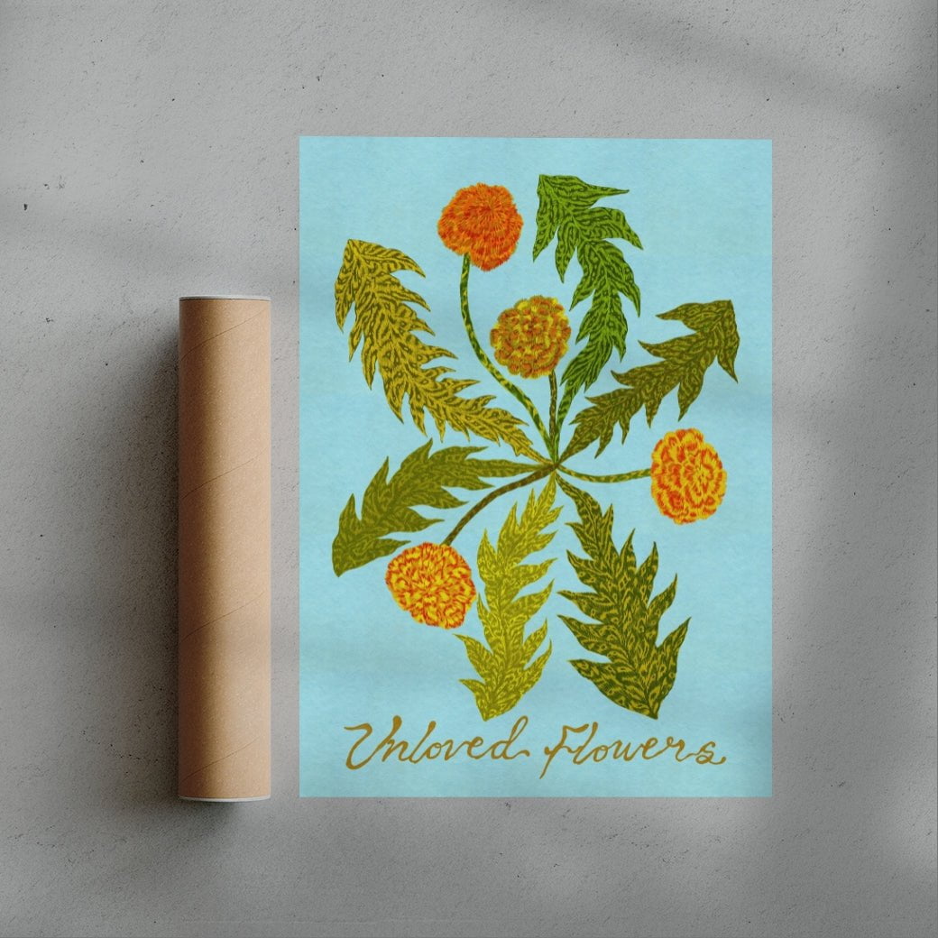 Unloved Flowers contemporary wall art print by Kwonny - sold by DROOL