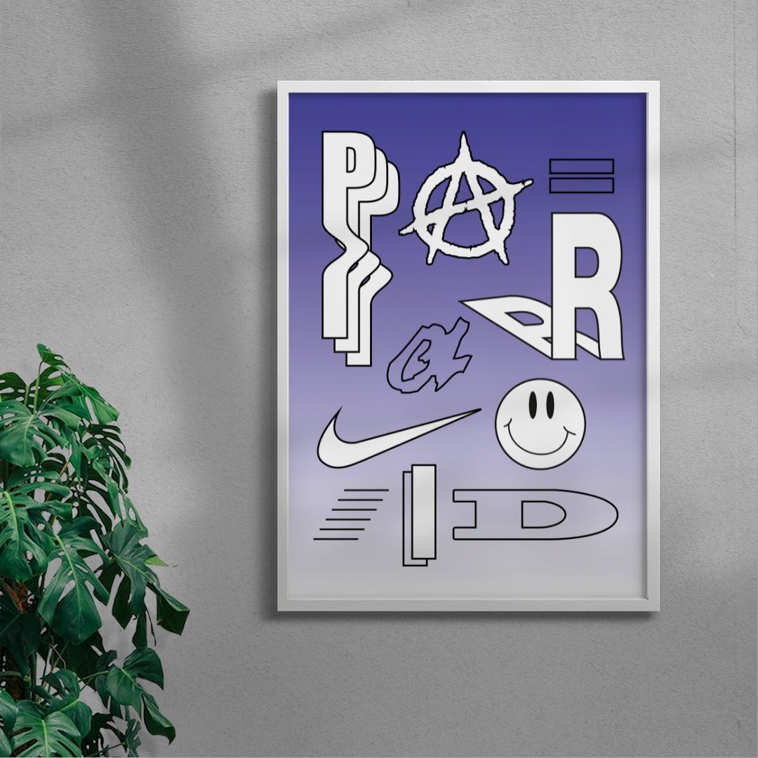 Paranoid contemporary wall art print by Ignorance1 - sold by DROOL