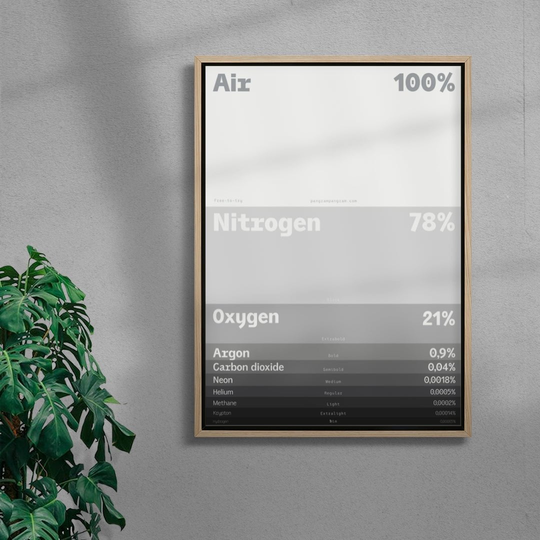 Air contemporary wall art print by Pangram Pangram Foundry - sold by DROOL