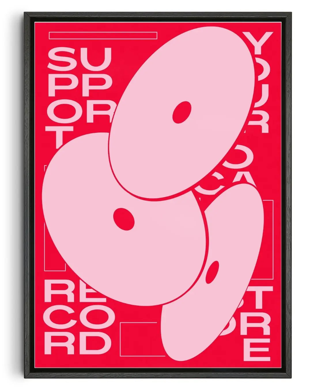 Support Your Local Record Store contemporary wall art print by Jérôme Bizien - sold by DROOL