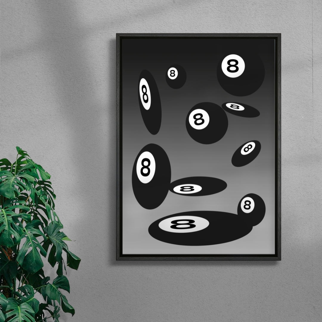 Magic 8 contemporary wall art print by Adam Foster - sold by DROOL