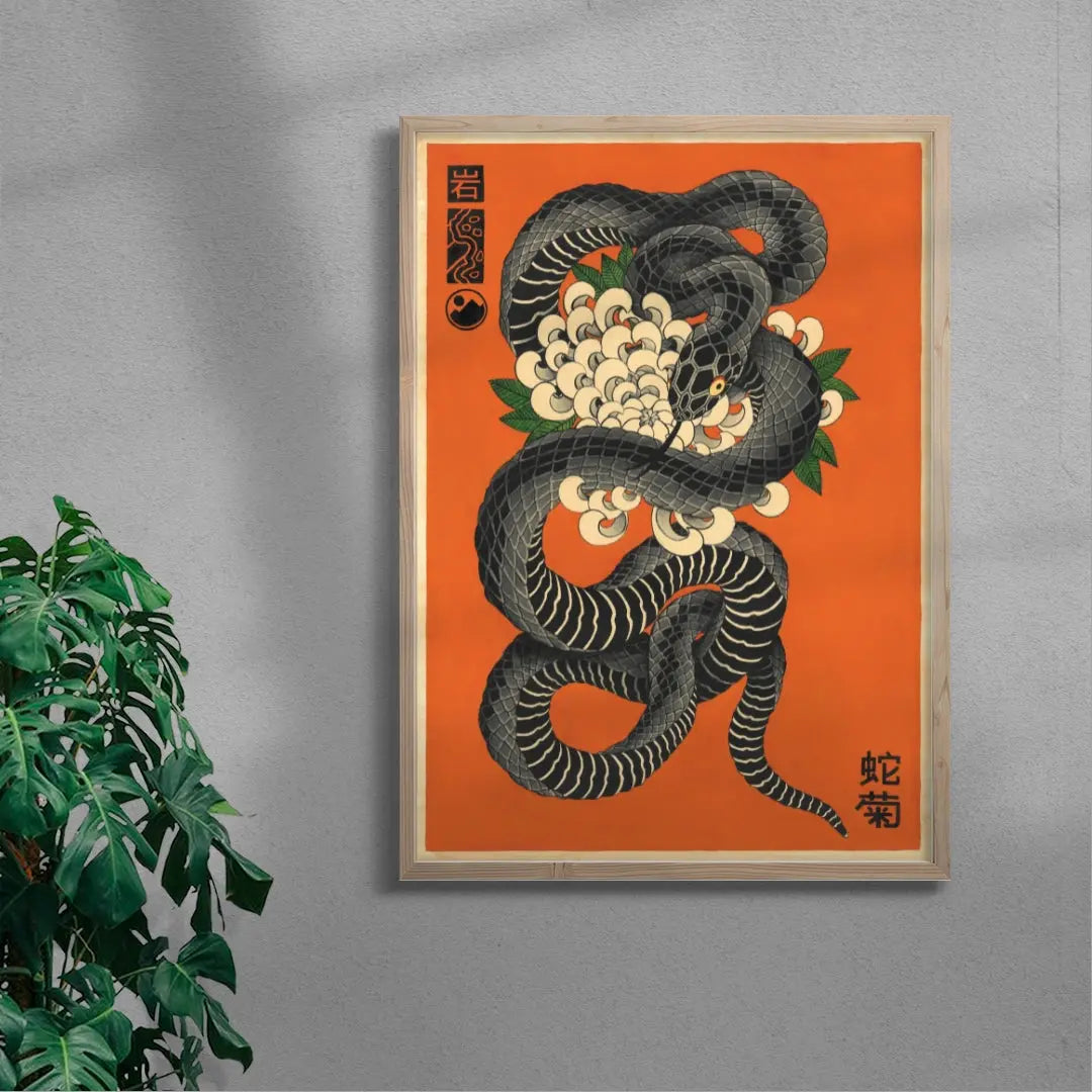 Serpent & Chrysanthemum