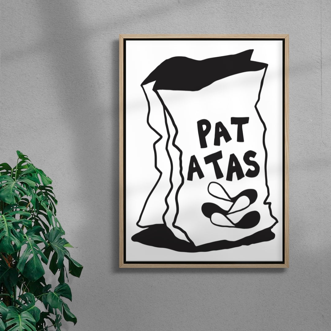 PATATAS contemporary wall art print by Max Blackmore - sold by DROOL
