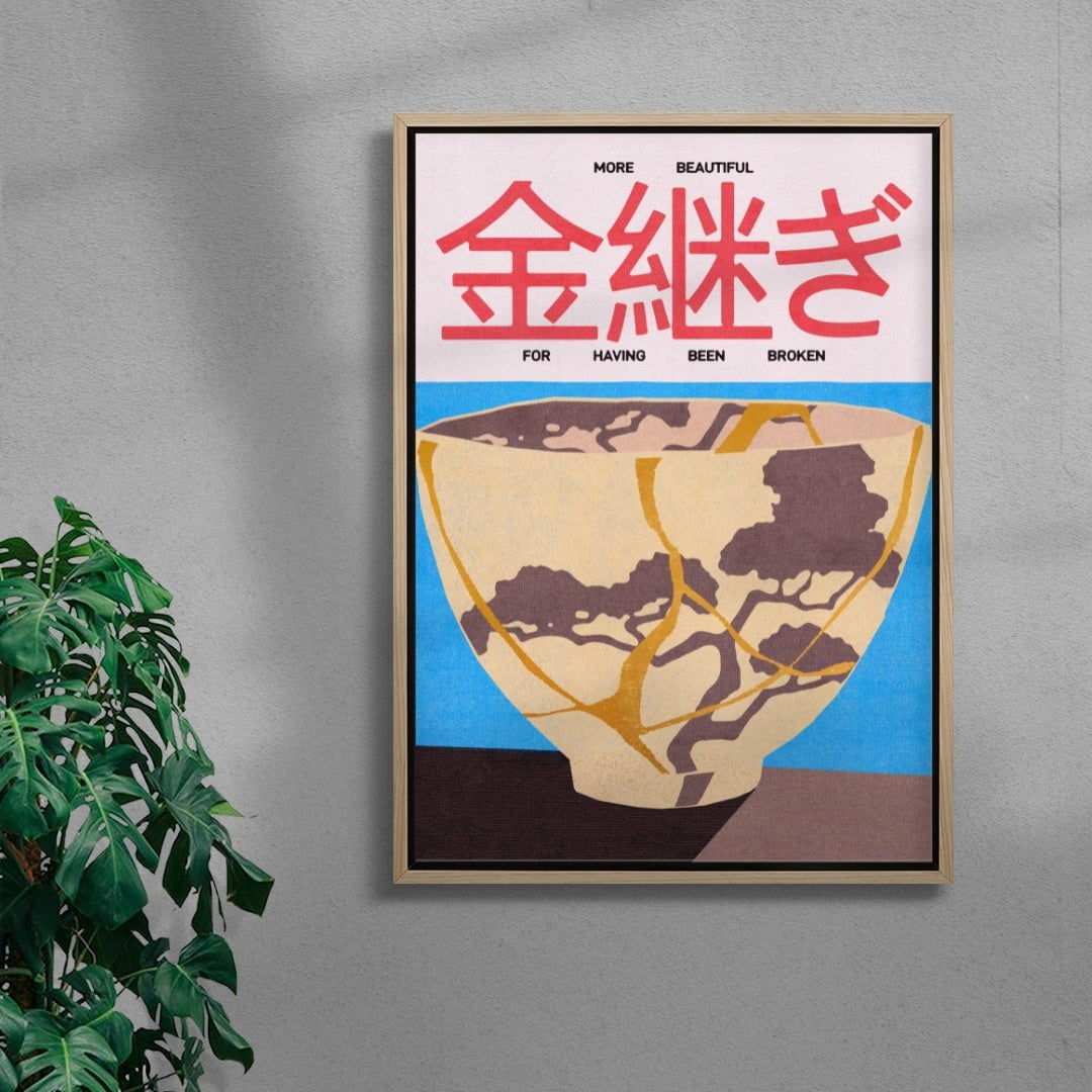 Kintsugi contemporary wall art print by Othman Zougam - sold by DROOL
