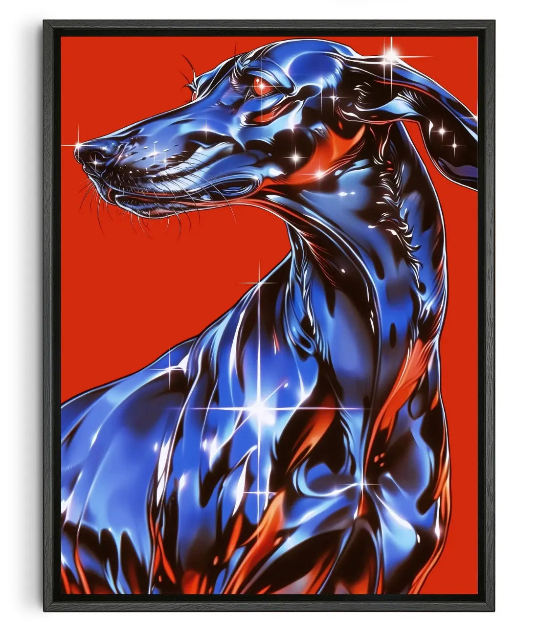 Chrome Greyhound contemporary canvas print by Alexander Parnassus - sold by DROOL
