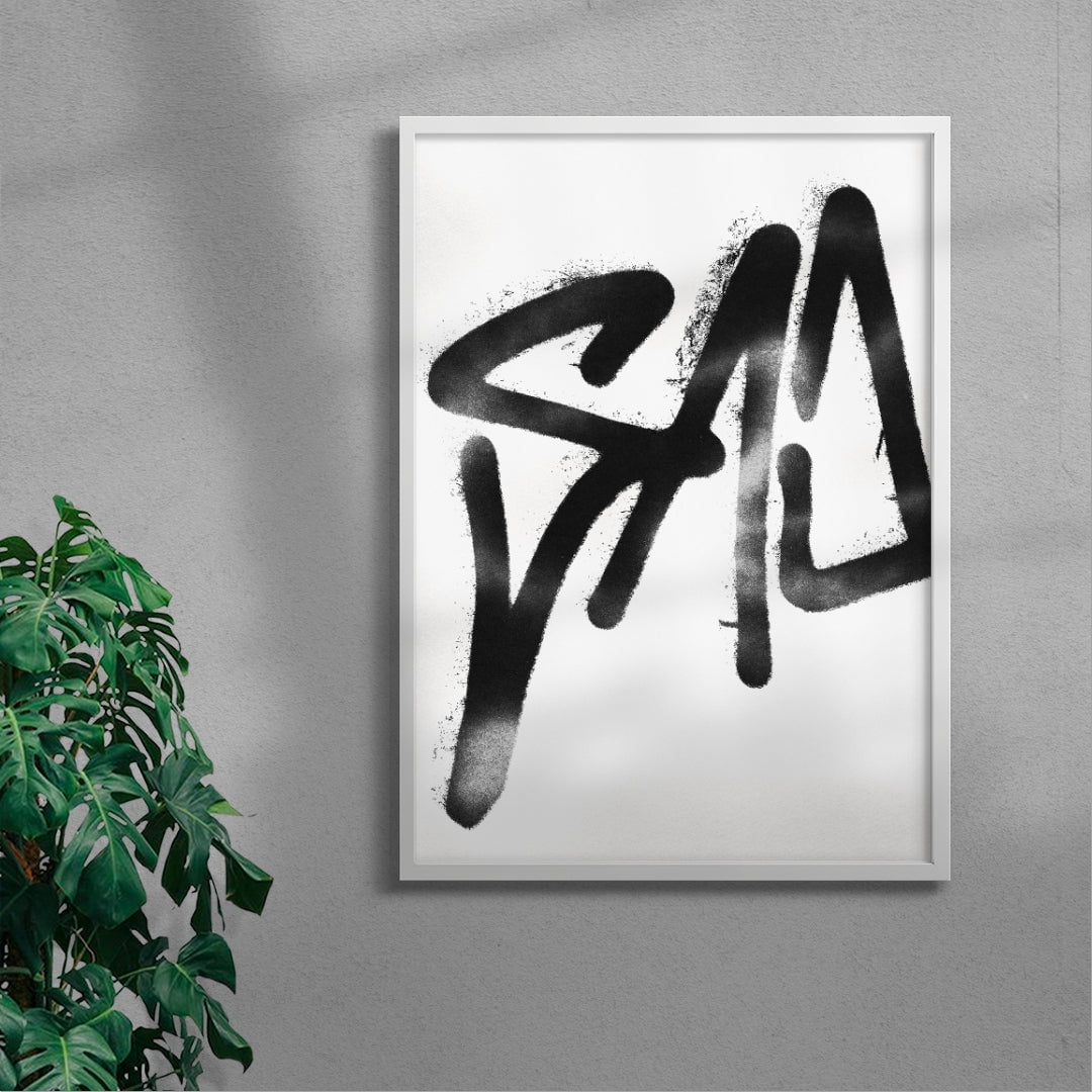 SAD contemporary wall art print by Sven Silk - sold by DROOL